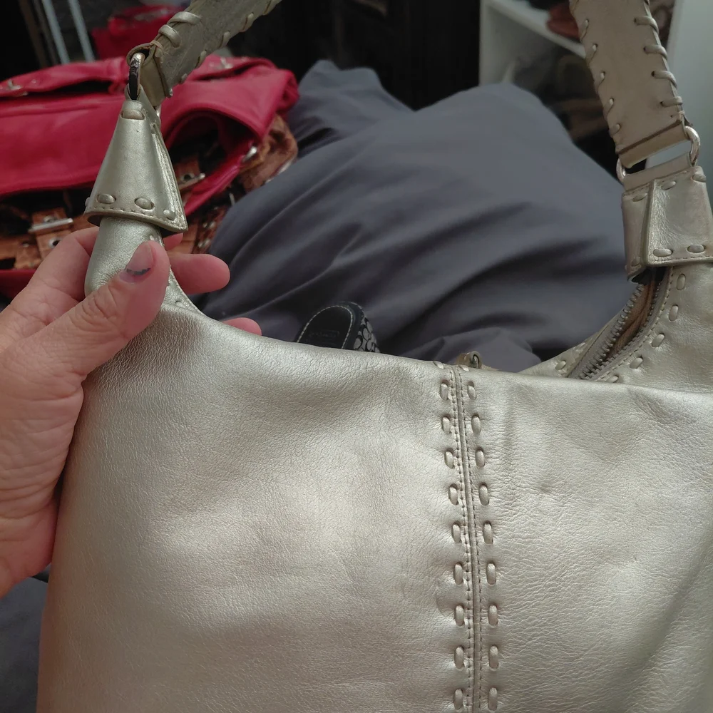 Michael Kors Metallic Silver Hobo Bag - Picture 4 of 4